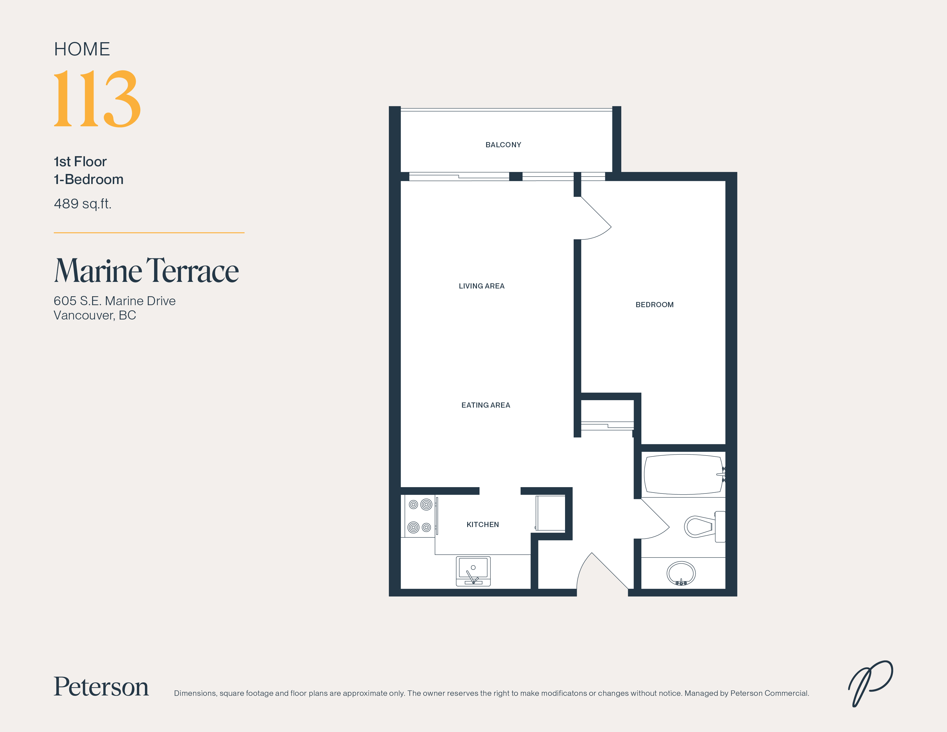 Unit B128 floorplan