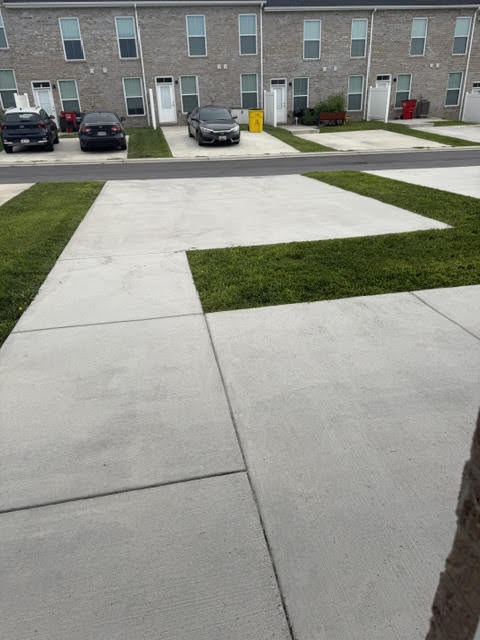 A concrete driveway