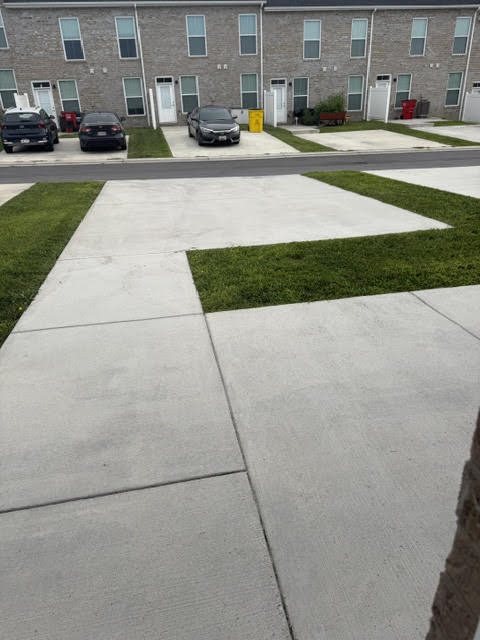 A concrete driveway
