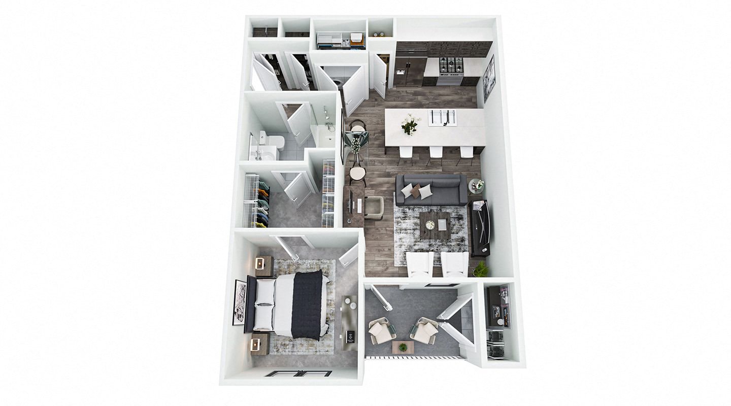 1 bed Floor Plan 1 bed Floor Plan at Union at Wiley, Cedar Rapids, IA, 52404