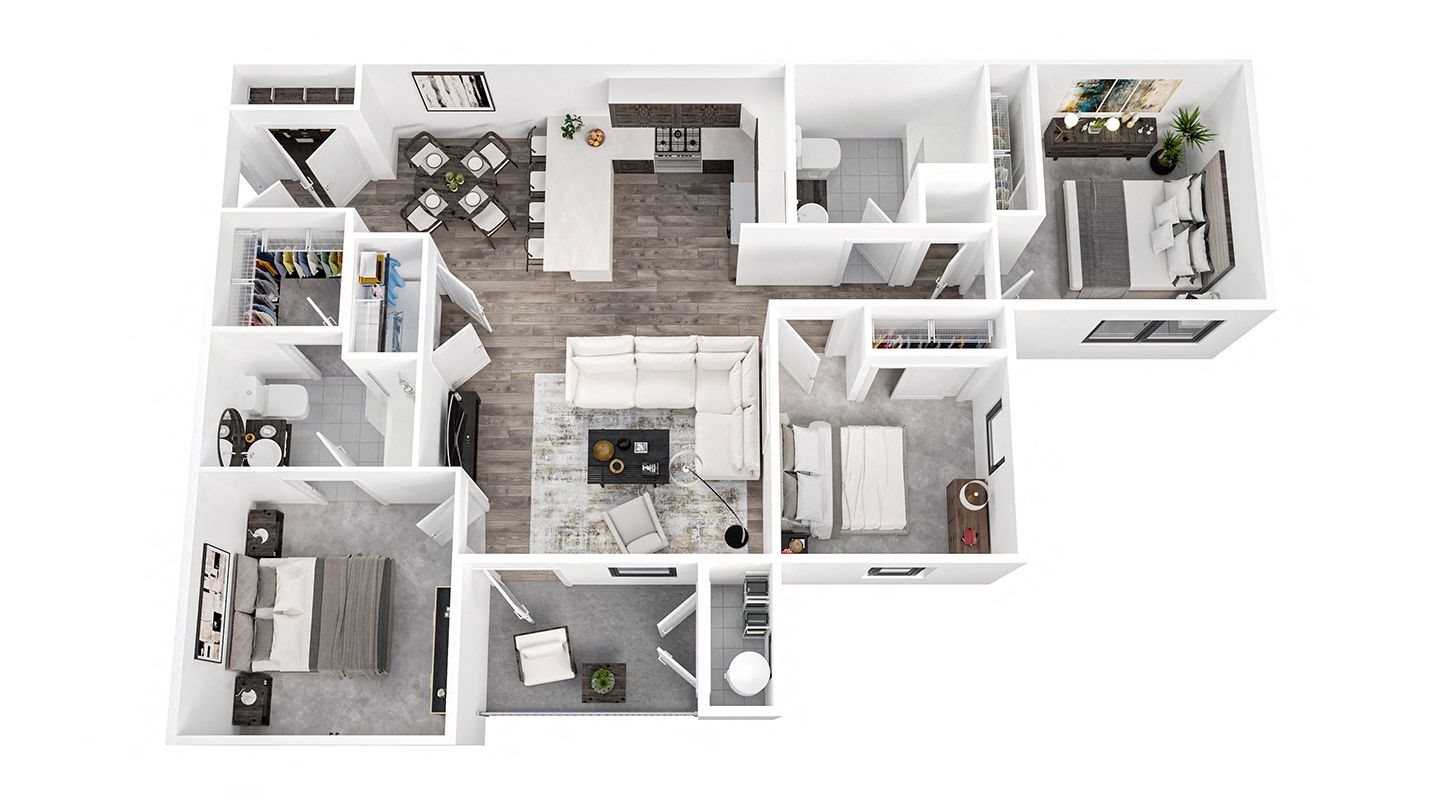 3 bed Floor Plan 3 bed Floor Plan at Union at Wiley, Cedar Rapids, 52404