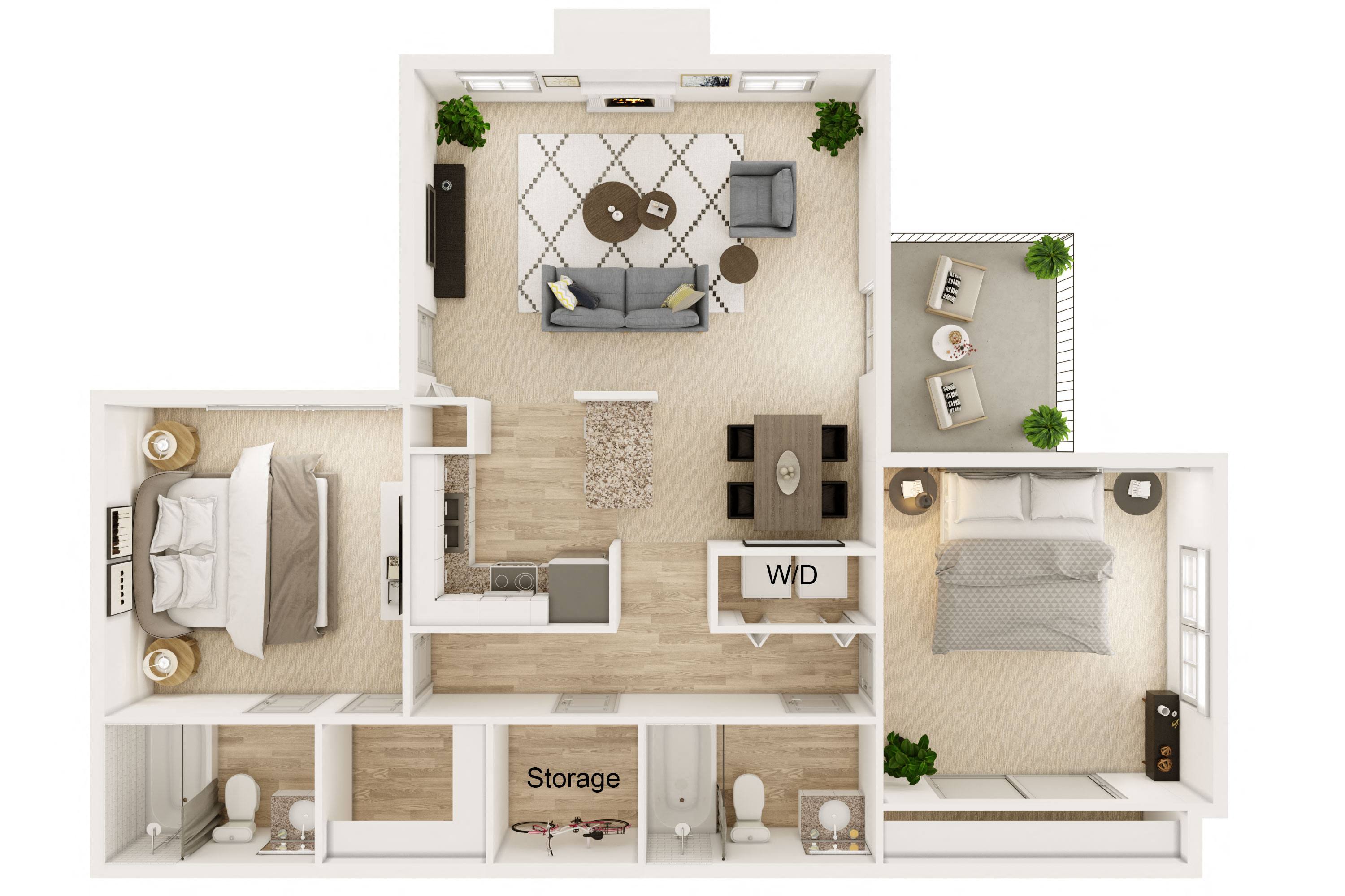 2B2B floor plan