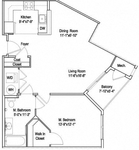 1H floor plan