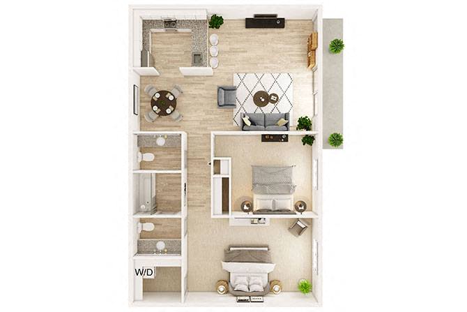 2 Bedroom A floor plan