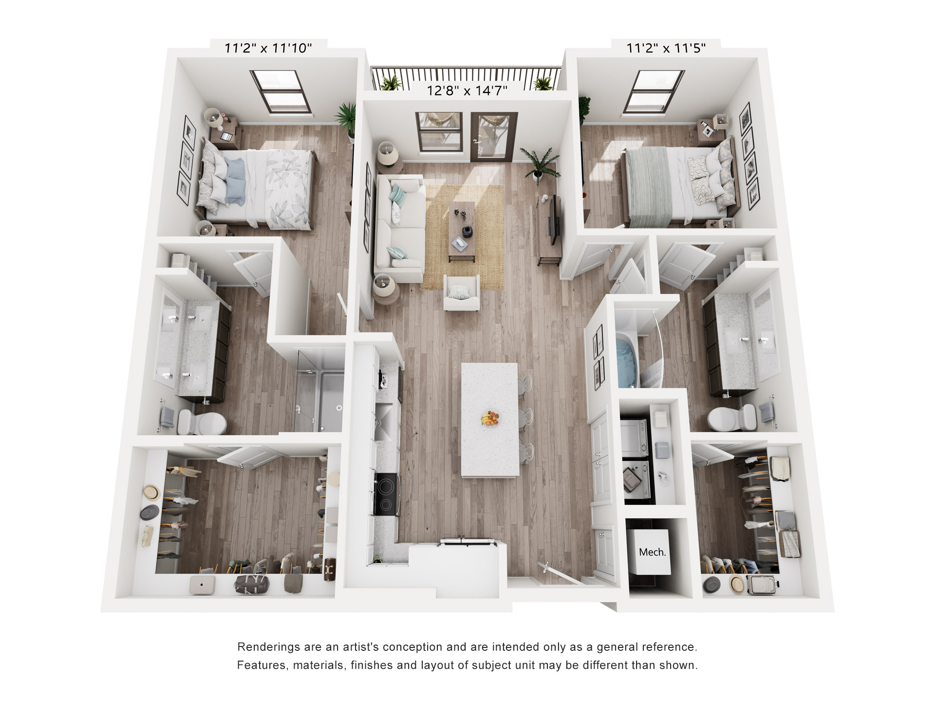 Floor plan layout diagram for Olive