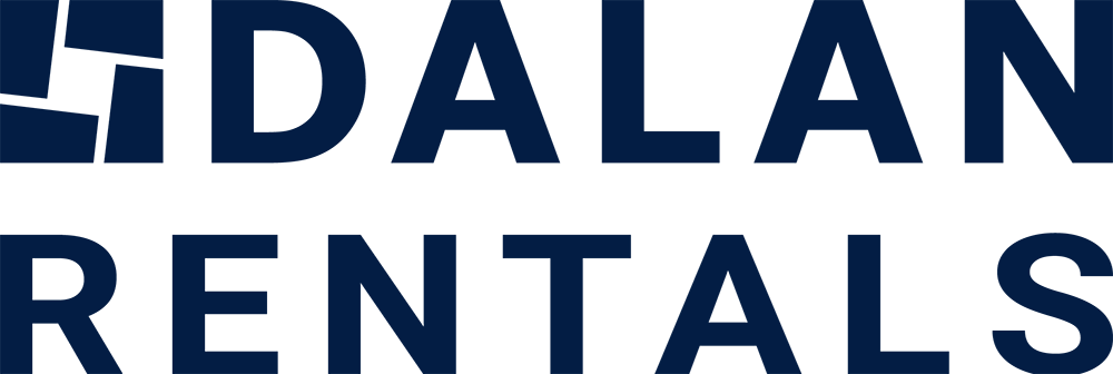 a green rectangle with the words federal rentals on it