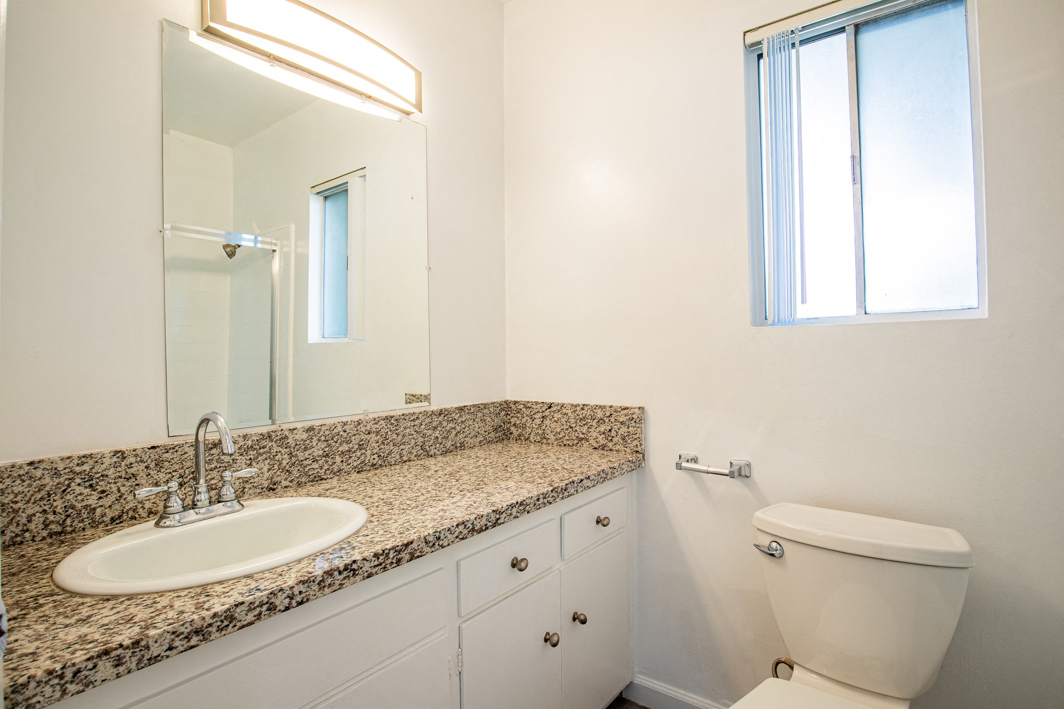 a bathroom with a sink and a toilet and a mirror