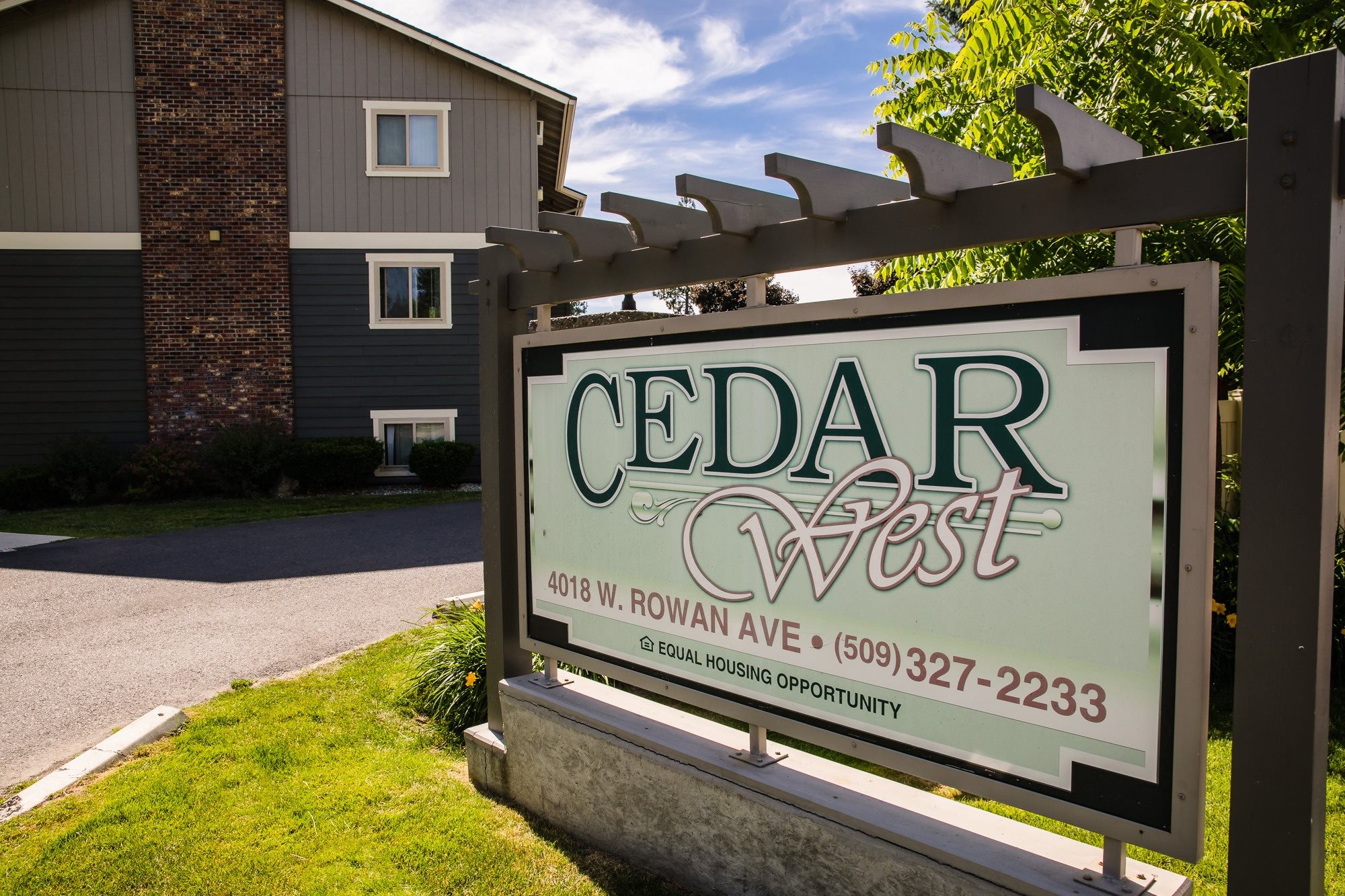 Cedar West Entrance Signage