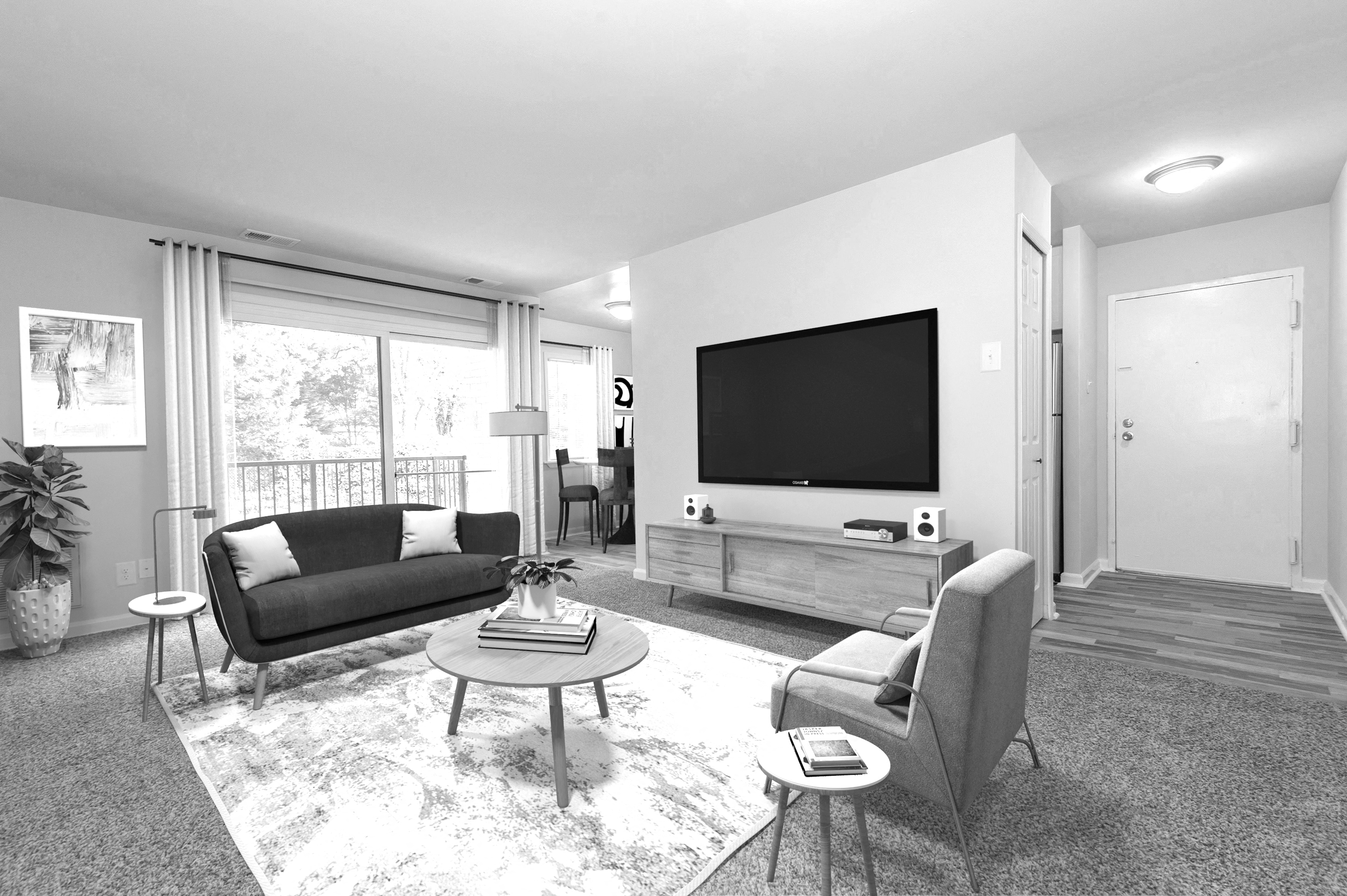 Living Room with Balcony