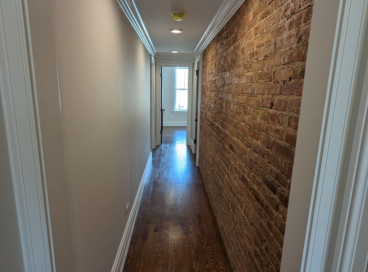 Exposed Brick Hallway