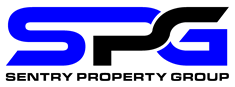 a logo for the service property group