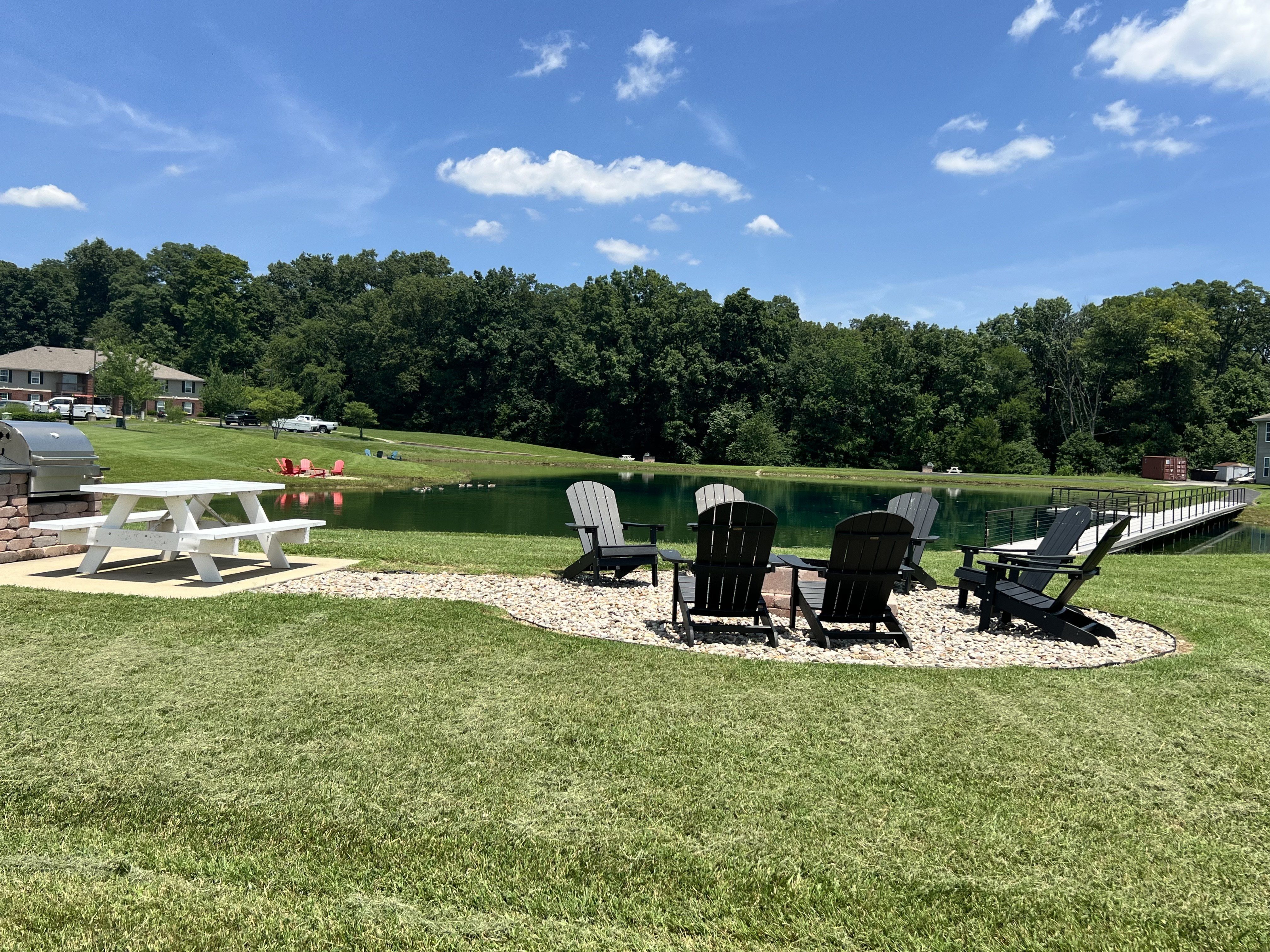 Firepit and grilling areas throughout the property