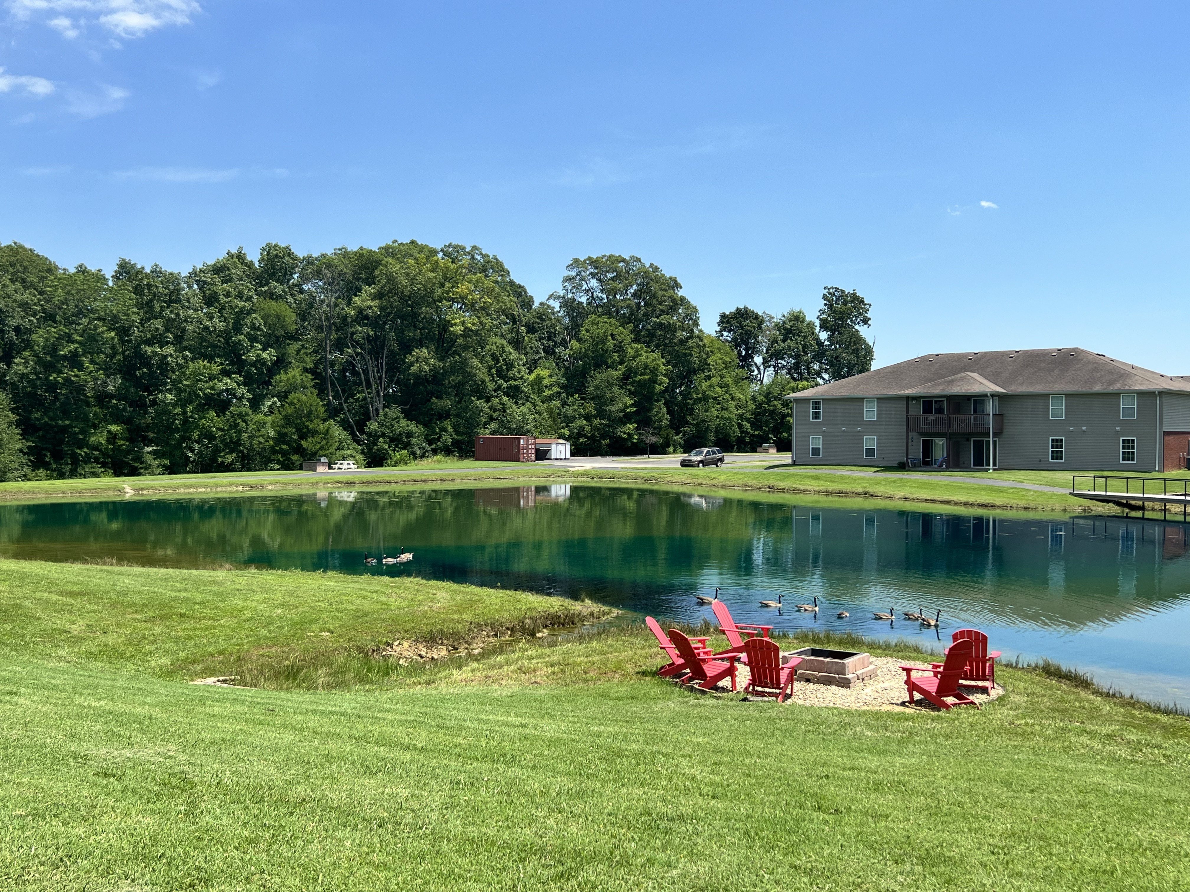 Lake/fire pit area