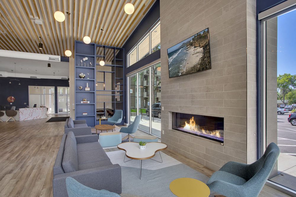 Newly renovated clubhouse sitting area