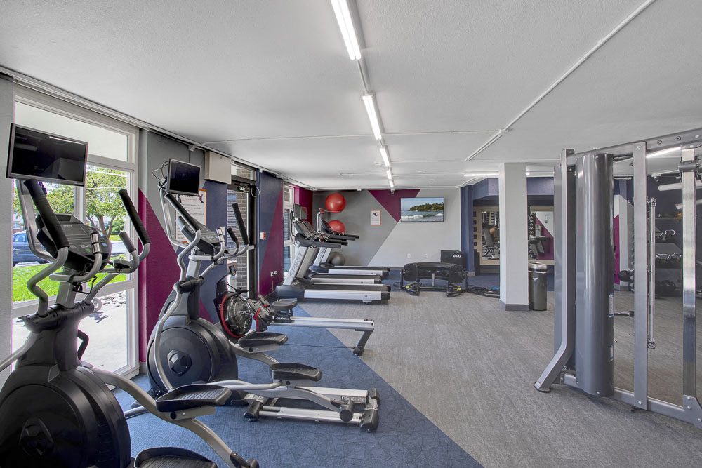 Cardio equipment available in the fitness center