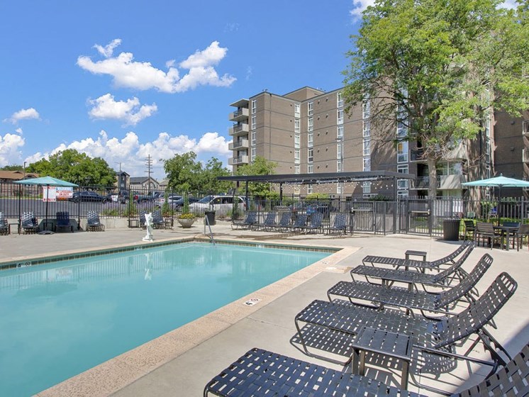 Enjoy lovely pool views from your private balcony