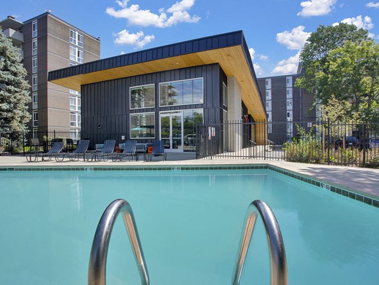 Enjoy sun sparkling water at the pool