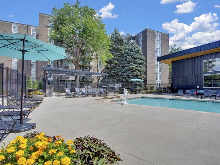Relax and chat with neighbors around the community and poolside