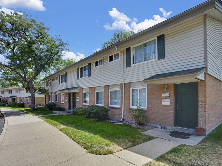 Townhome apartment home exterior