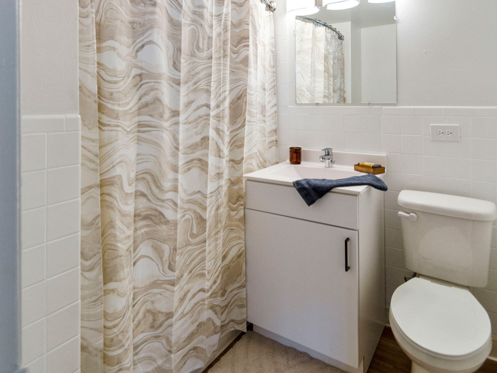 Bright and clean bathroom