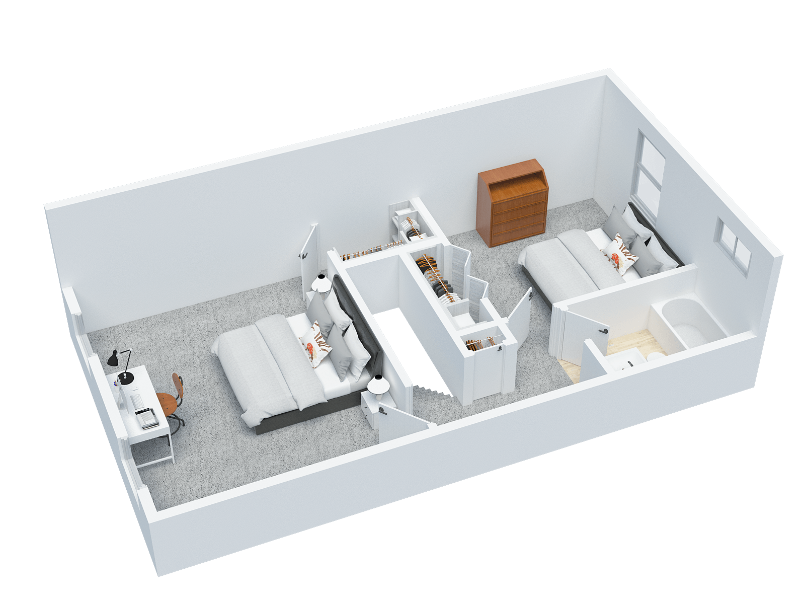 2 BD 1 BA Duplex Sample - 1st Level,2 BD 1 BA Duplex Sample - 2nd Level