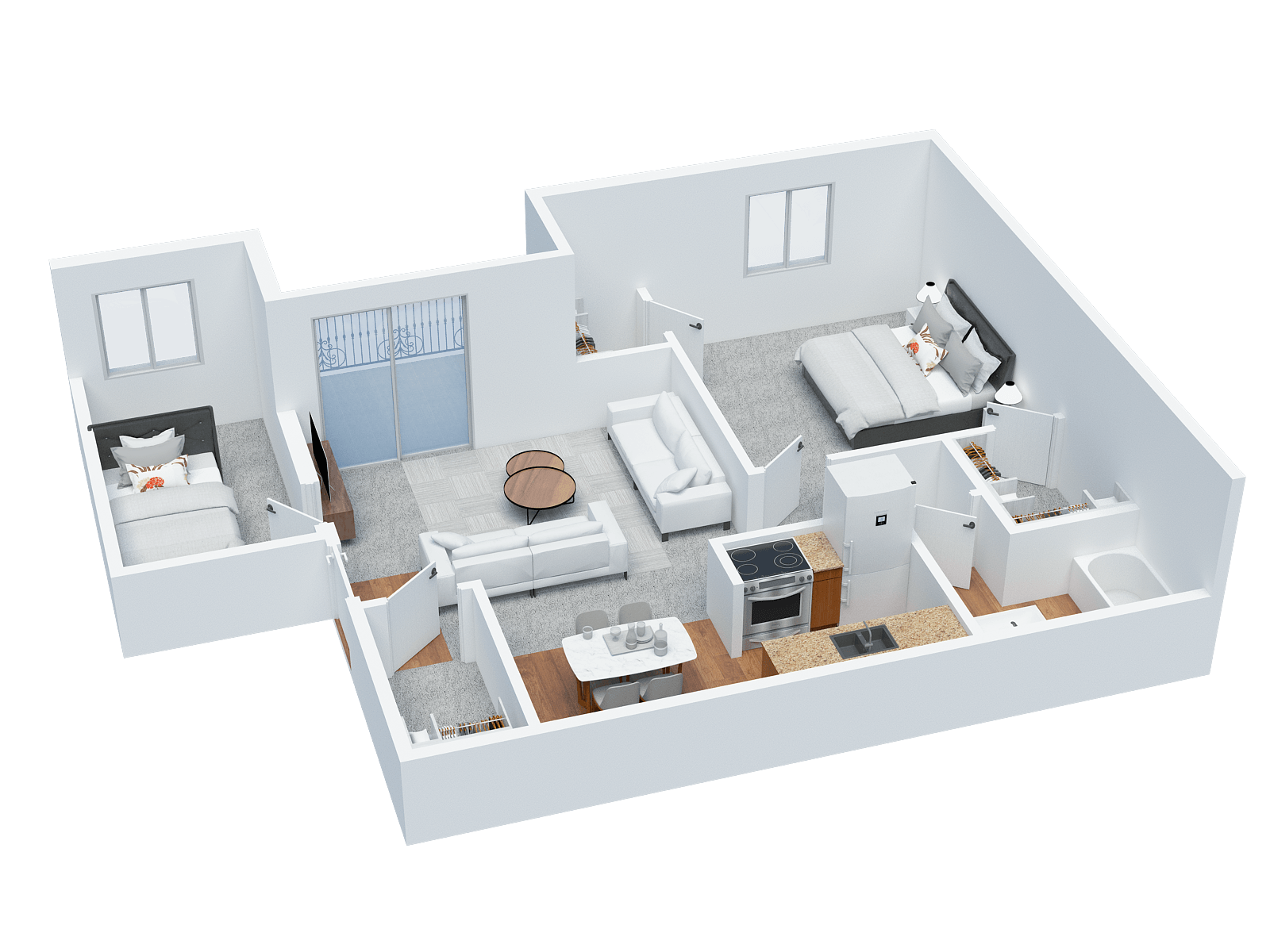 1 BD 1 BA w/ Den Sample