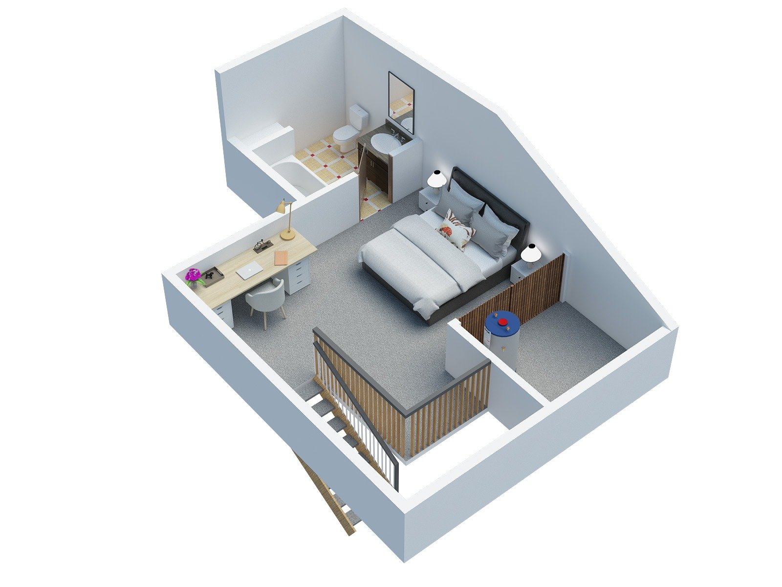 1 Bdrm 1 Bath Loft - Level 1,1 Bdrm 1 Bath Loft - Level 2