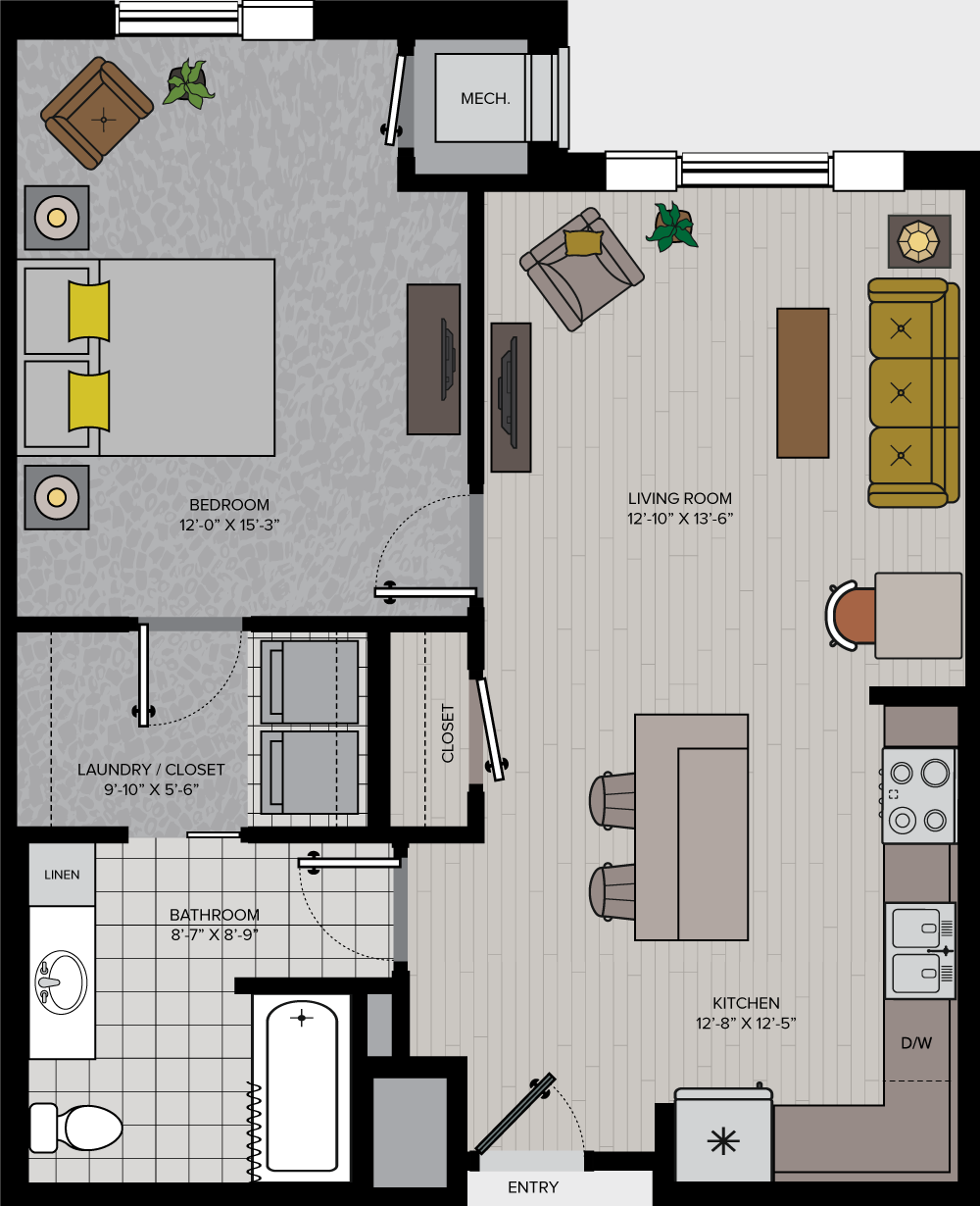 Floorplan image for apartment style A4