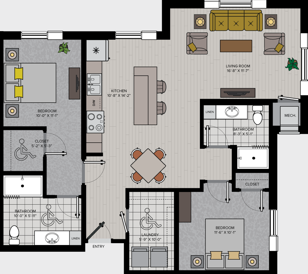 Floorplan image for apartment style B3-H