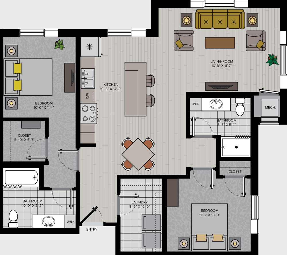 Floorplan image for apartment style B3