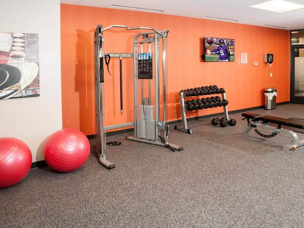 Fitness area at Terra Pointe Apartments, Minnesota