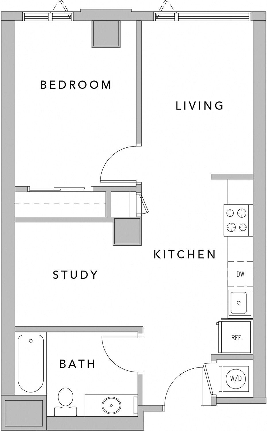 Floor plan layout diagram for 1AF