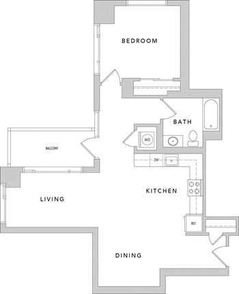 1BF Balcony floor plan