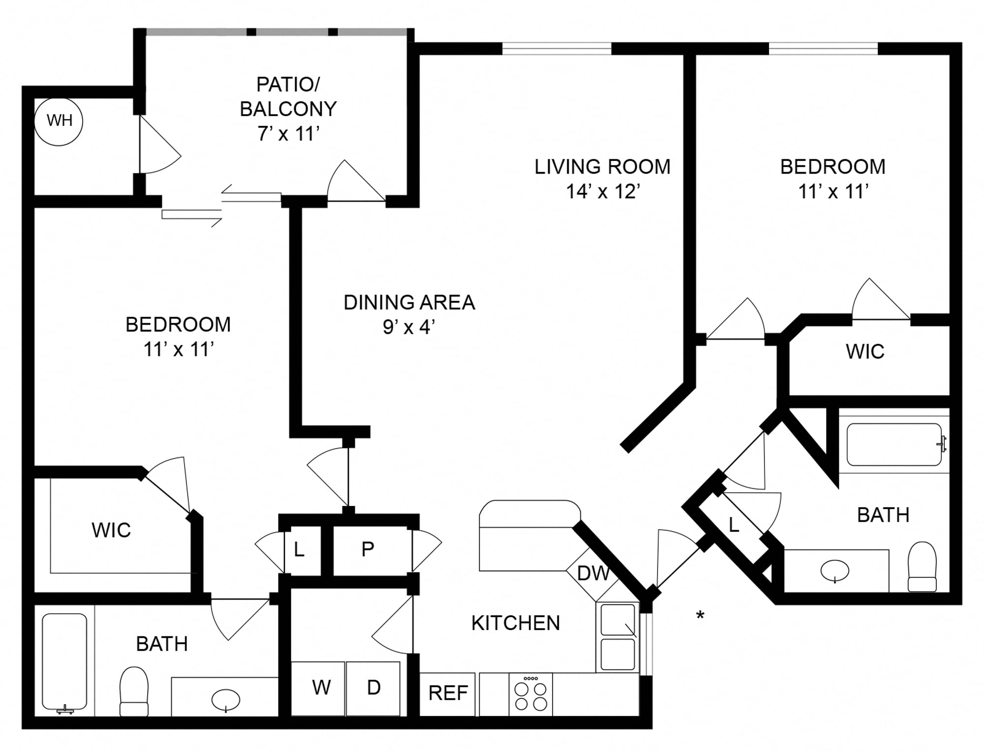 Floor plan layout diagram for 2A