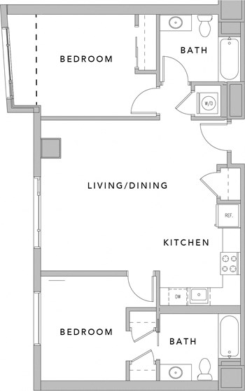 2G Balcony floor plan