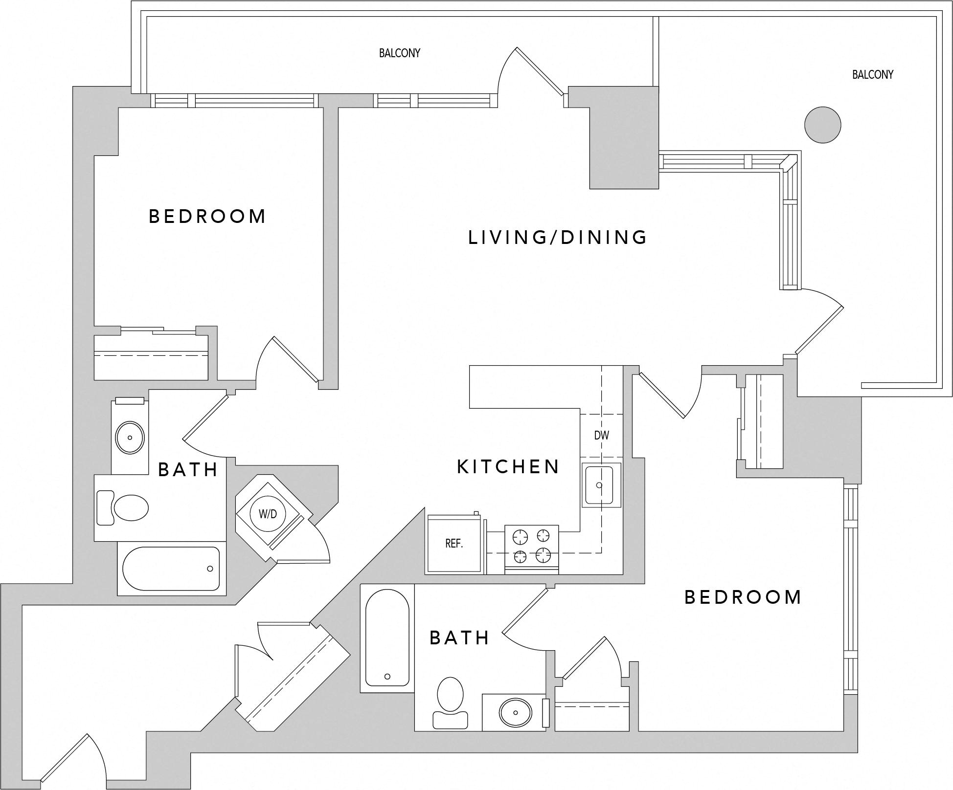 Floor plan layout diagram for 2AE