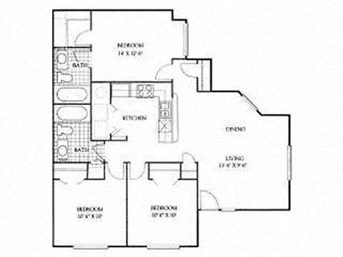 Floor plan layout diagram for 3A Renovation 4