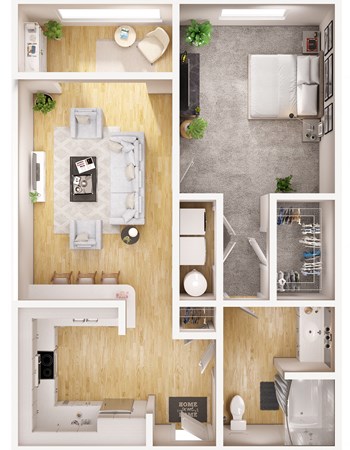 1D floor plan