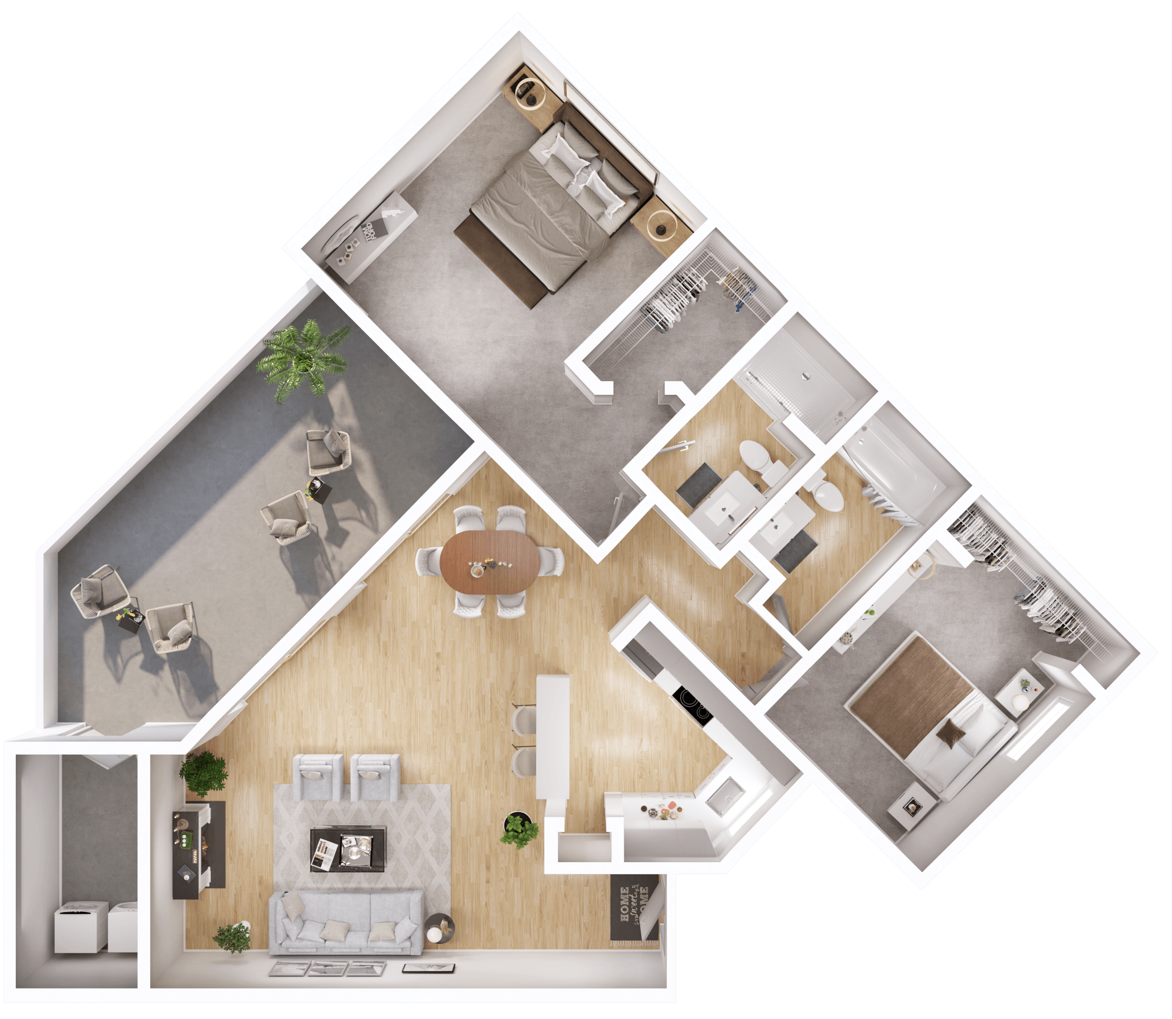 Floor plan layout diagram for 2D