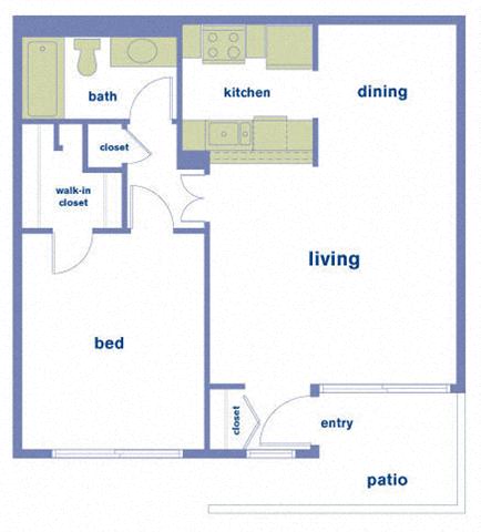 Floor plan layout diagram for 1C Renovation 2