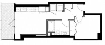 Jr w/ Balcony floor plan