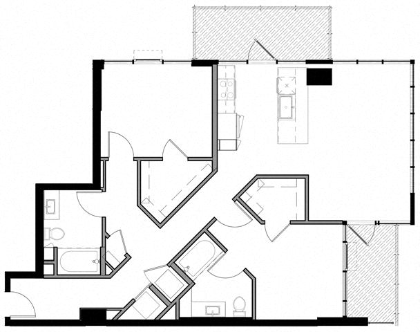 Floor plan layout diagram for 2J