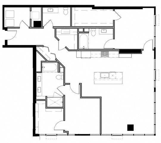 Floor plan layout diagram for 2V Signature