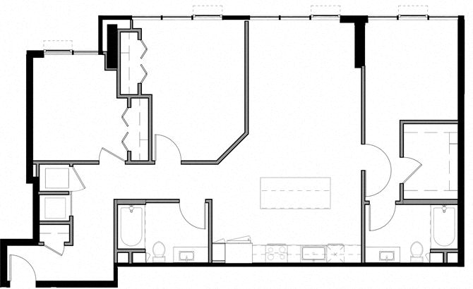 Floor plan layout diagram for 3E