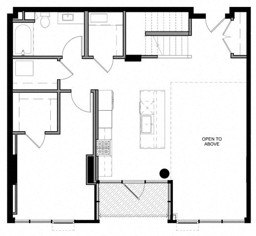 Floor plan layout diagram for 3J Penthouse