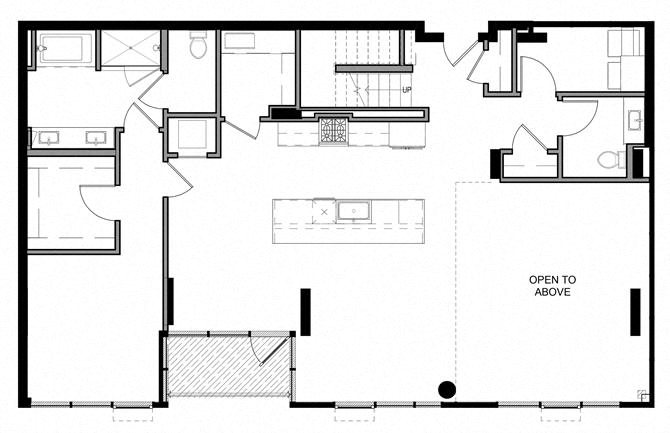 Floor plan layout diagram for 3K Den Penthouse