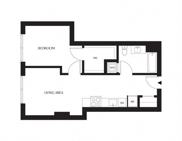 Floor plan layout diagram for 1D