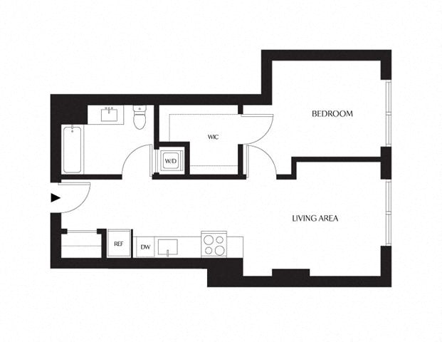 Floor plan layout diagram for 1E