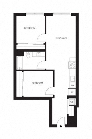 Floor plan layout diagram for 2B