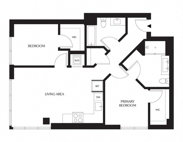 Floor plan layout diagram for 2E